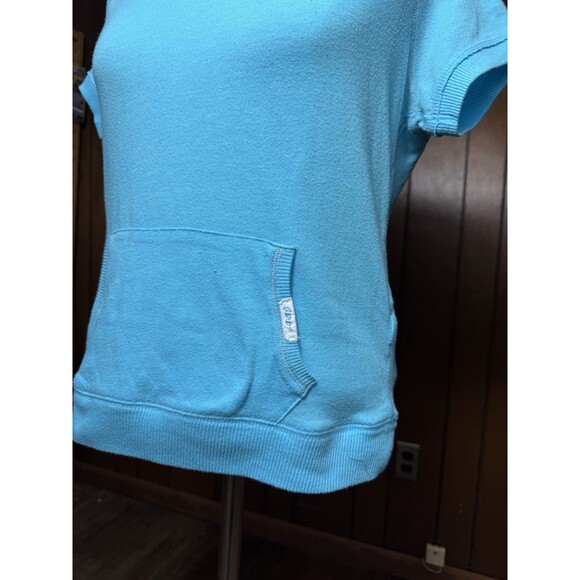 Y2K Aeropostale Light Blue Tee with Kangaroo Pocket Size Medium GUC Vintage - Picture 3 of 8